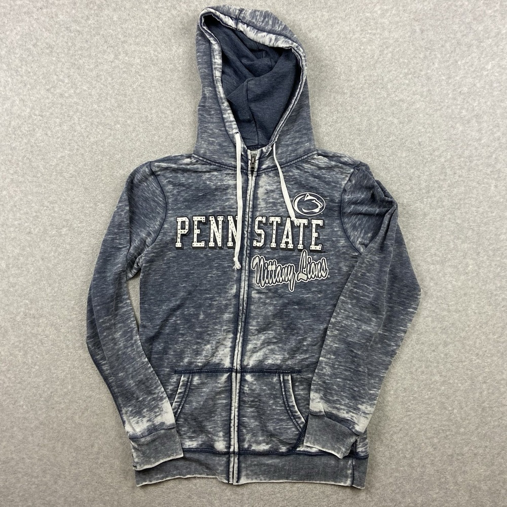 Penn State Nittany Lions Hoodie Womens Large J America Full Zip Jacket Knit Blue